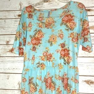 Piphany Sheer Mesh Floral Babydoll Peplum Top